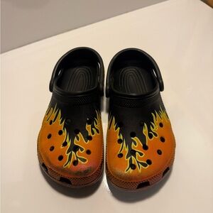 Crocs Classic Clogs Retro Hot Rod Flames Children Youth J4 Used